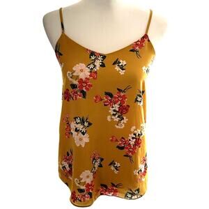 Pink Republic Sleeveless Top Yellow Floral XS